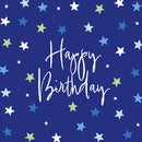 Birthday card - blue stars - S262 (New)