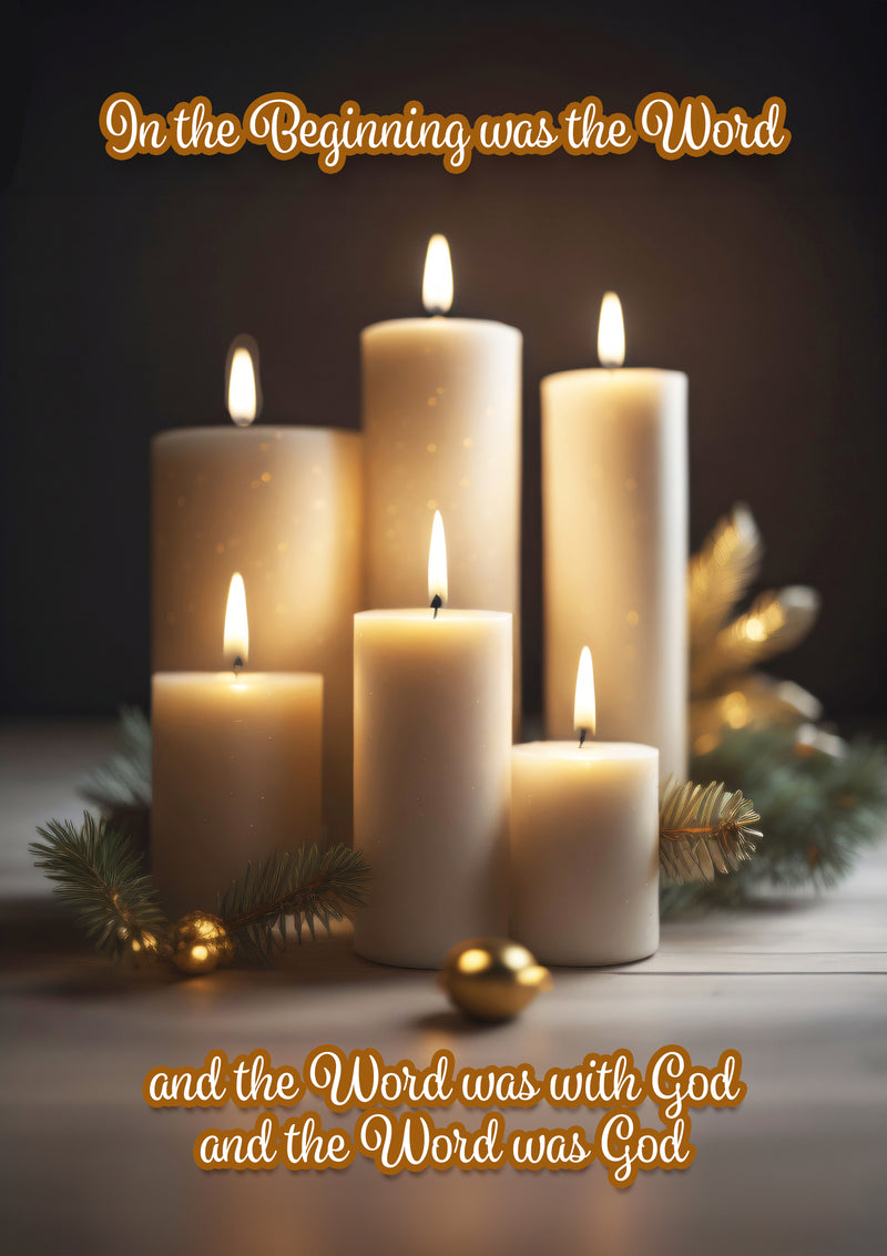 Christmas In the Beginning Candles F2412