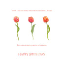 Birthday Card - Three Tulips- 4L12